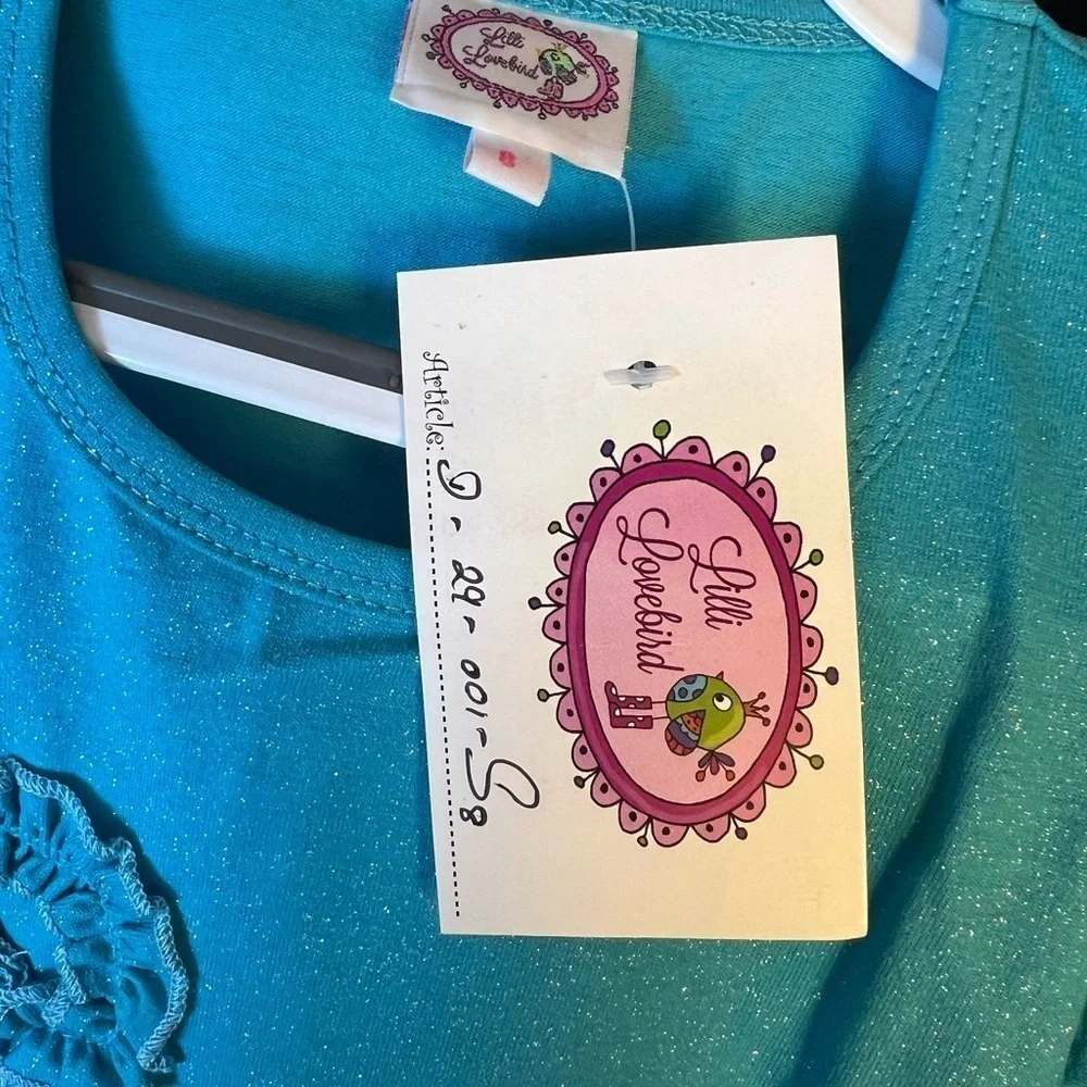 GIRLS LILLIE LOVEBIRD DRESS BEAUTIFUL BRIGHT BLUE NWT SIZE 8